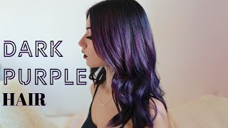 HOW TO DARK PURPLE HAIR DYEING At home [upl. by Melc5]