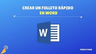 Crear un folleto rápido en Word [upl. by Adelaida]