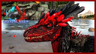 THE CRYSTAL DEINONYCHUS Ark Deinonychus Taming Crystal Isles Map Ep 20 [upl. by Collimore324]