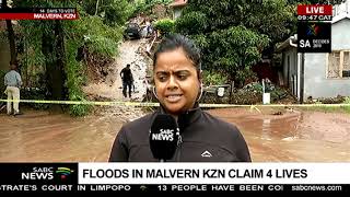 UPDATE Floods in Malvern KZN claim 4 lives [upl. by Olim204]