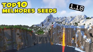 TOP 10 MELHORES SEEDS PARA O MINECRAFT 118 [upl. by Itteb]