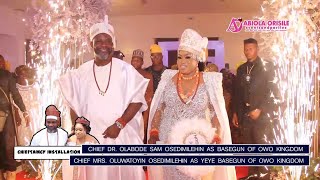 How Owo Kingdom was shut down as Dr Olabode Sam amp his wife become the Basegun amp Yeye Basegun of Owo [upl. by Nirrad]