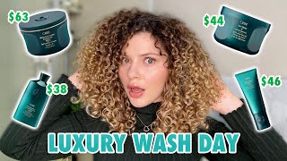 CURLY HAIR STYLIST REVIEWS ORIBE MOISTURE AND CONTROL LINE luxury sephora haul [upl. by Erej180]