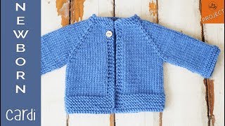 How to knit a Newborn Cardigan for beginners  Part 1 [upl. by Epilef983]