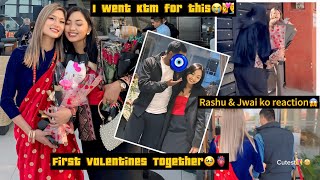 BEST VALENTINES DAY EVER😱​⁠Rashuu22 😭SURPRISE😭❤️ Pkr to Ktm Rashu in Gurung Dress😉 [upl. by Aleuname]