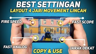 SETTINGAN KONTROL LAYOUT 4 JARI TERBAIK UNTUK PEMULA PUBG MOBILE [upl. by Dnalyr]