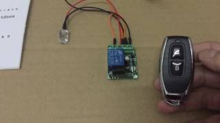 How to use 1 Channel DC12V Remote Control Switch with 2 button remote control [upl. by Grieve]