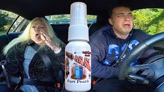 Fart Spray Prank On Grandmom TRAPPED IN CAR [upl. by Posehn]