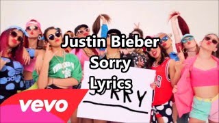 Justin Bieber  Sorry Lyrics [upl. by Sivie]