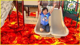 The Floor is LAVA challenge at the Park with Ryan [upl. by Ietta339]