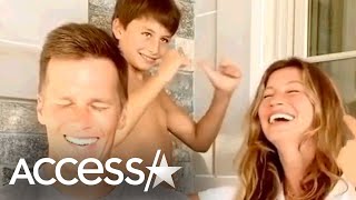 Tom Brady amp Gisele Bündchens Son Crashes Their Couples Challenge [upl. by Root444]