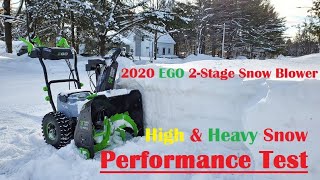 2020 EGO 2Stage Snow Blower Performance Test HighampHeavy Snow [upl. by Mencher]