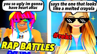 🔥ROASTING people in ROBLOX Rap Battles😎 [upl. by Nabalas]