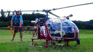 WORLD LARGEST RC SCALE SA315B LAMA RC TURBINE MODEL HELICOPTER [upl. by Ahseinar]