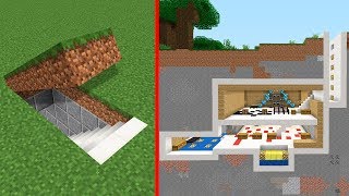 Minecraft  Como construir una Base Secreta Moderna Tutorial Casa Escondida [upl. by Danila405]