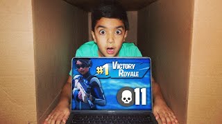 MAILING MY 5 YEAR OLD LITTLE BROTHER IN A CARDBOARD BOX WHILE PLAYING FORTNITE  MAILING CHALLENGE [upl. by Chan]