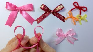 【裏面が出ない】リボンの作り方／No back side How to make a simple bow [upl. by Par128]