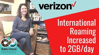 Verizon CanadaMexico and TravelPass International Roaming Data Increased to 2GBDay [upl. by Sidalg]