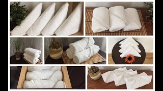 10 Ideas How to Fold a Towel Like Hotel amp Spa [upl. by Leorsiy]