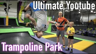 Ninja training at the trampoline park With Stephen Sharer amp Ninja Kidz tv [upl. by Nnylyma]