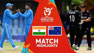 India v New Zealand  Match Highlights  U19 CWC 2024 [upl. by Smaoht]