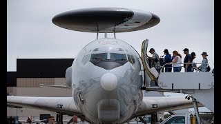 E3 Sentry AWACS walkaround and through at Joint Base McGuireDixLakehurst Air Show 2018 [upl. by Ahsienahs250]