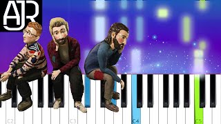 AJR  Way Less Sad  Piano Tutorial [upl. by Skolnik]