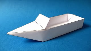 How to Make a Paper Boat that Floats  Paper Speed Boat [upl. by Mylan]