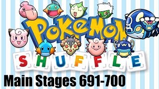 Pokemon Shuffle Main Stages 691700 Primal Kyogre Lickilicky Roserade [upl. by Hach]