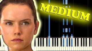 STAR WARS THE FORCE AWAKENS REYS THEME  Piano Tutorial [upl. by Aerdnaek]