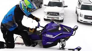 the SNOWEST show We Ride the 2018 Yamaha SnoScoot 200 4stroke [upl. by Lucrece]