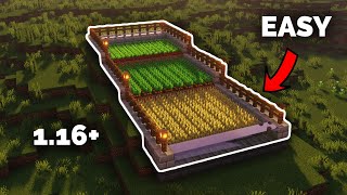 Minecraft How to Make an EASY SemiAutomatic Crop Farm 120 Tutorial [upl. by Patterman]