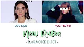 KARAOKE DUET New Rules  Dua Lipa [upl. by Ennasus]