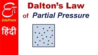 Daltons law of Partial Pressure  Explained in HINDI [upl. by Oric]