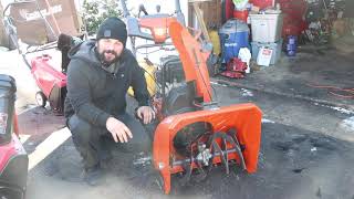 Husqvarna Snow Blower Doesnt Blow Snow Augers Spin But NOT The Impeller HOW TO FIX [upl. by Atrice]