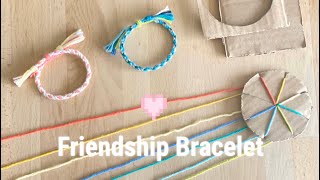 Friendship Bracelet  using cardboard wheel [upl. by Fredia]