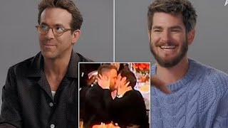 Ryan Reynolds amp Andrew Garfields Viral Kiss [upl. by Apfelstadt]