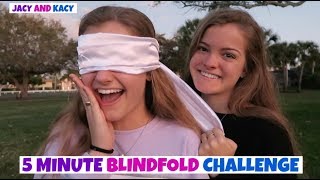 5 Minute Blindfold Challenge  Jacy and Kacy [upl. by Abisha150]