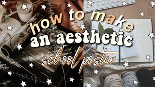 How to make an ✨aesthetic✨ school poster [upl. by Hajan403]