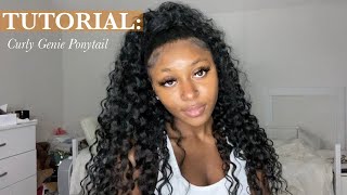 32 inch High Curly Ponytail  NO HEAT  Mastermix Organique Ponytail [upl. by Baptista980]