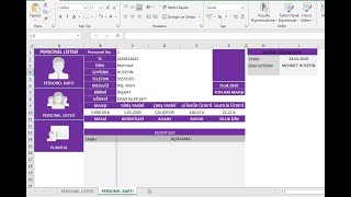 EXCEL PERSONEL TAKİP PROGRAMI YAPIYORUZ 1 [upl. by Suoiradal349]