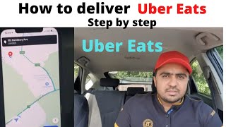 How to deliver Uber Eats step by step Tutorial  My First day For Uber eats  First Delivery Uber [upl. by Starlin552]