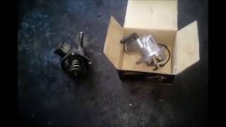 OPEL ASTRA G 16 HOW TO REPLACE THERMOSTAT [upl. by Sylvester]