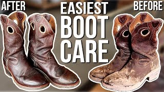 How to clean leather boots and shoes [upl. by Irik61]