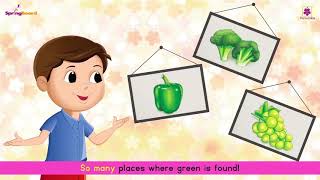 Green Colour Song For Kids  Rhymes on Colour by Periwinkle [upl. by Nosle748]