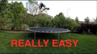 5 EASY TRAMPOLINE TRICKS FOR BEGINNERS [upl. by Eerised140]