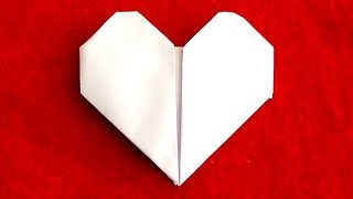 COMO HACER UN CORAZON DE PAPEL  How to make a paper heart [upl. by Mloc]