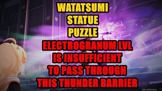 Watatsumi Statue Your Electrogranum Level is insufficient to pass through this Thunder Barrier [upl. by Nyltac]