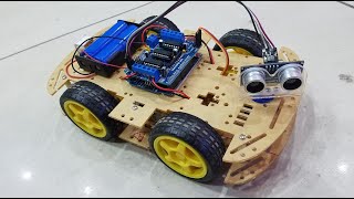 how to make a Obstacle Avoiding Robot using Arduino uno and L293d with HC sr04 Sensor [upl. by Kosaka]