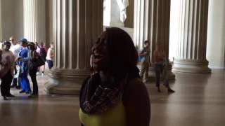 Star Swain sings quotThe National Anthemquot live at the Lincoln Memorial in Washington DC 61616 [upl. by Dituri414]